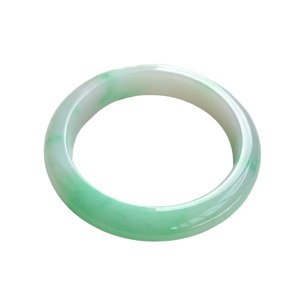 甜甜绿翡翠A货手镯飘绿时尚女款平安镯