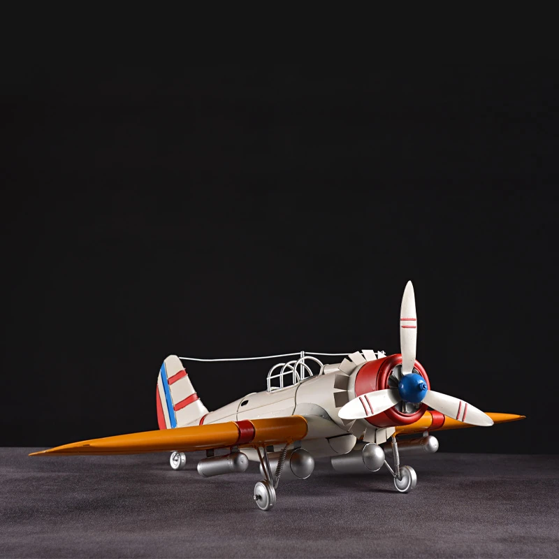 创意纯手工飞机模型复古摆件工艺品家用个性怀旧装饰