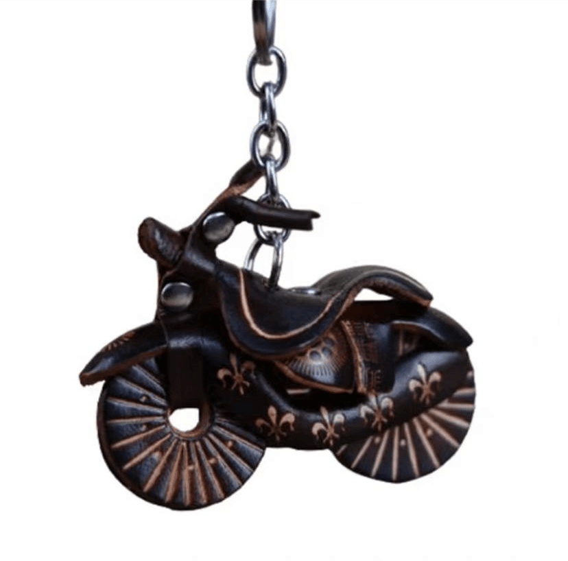 小摩托复古编织摆件