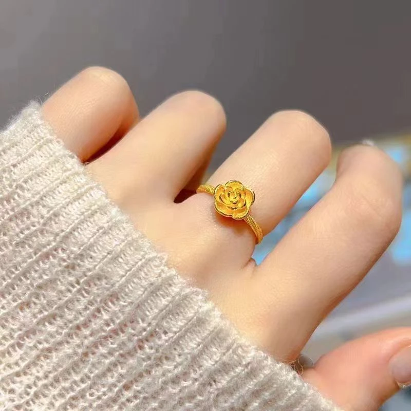 铜合金戒指 玫瑰花戒指