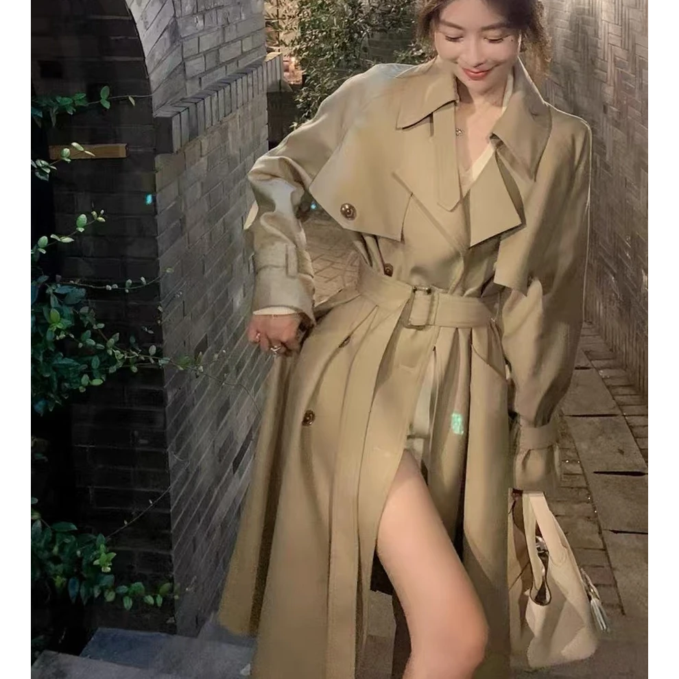 JL2301气质时尚中长款风衣