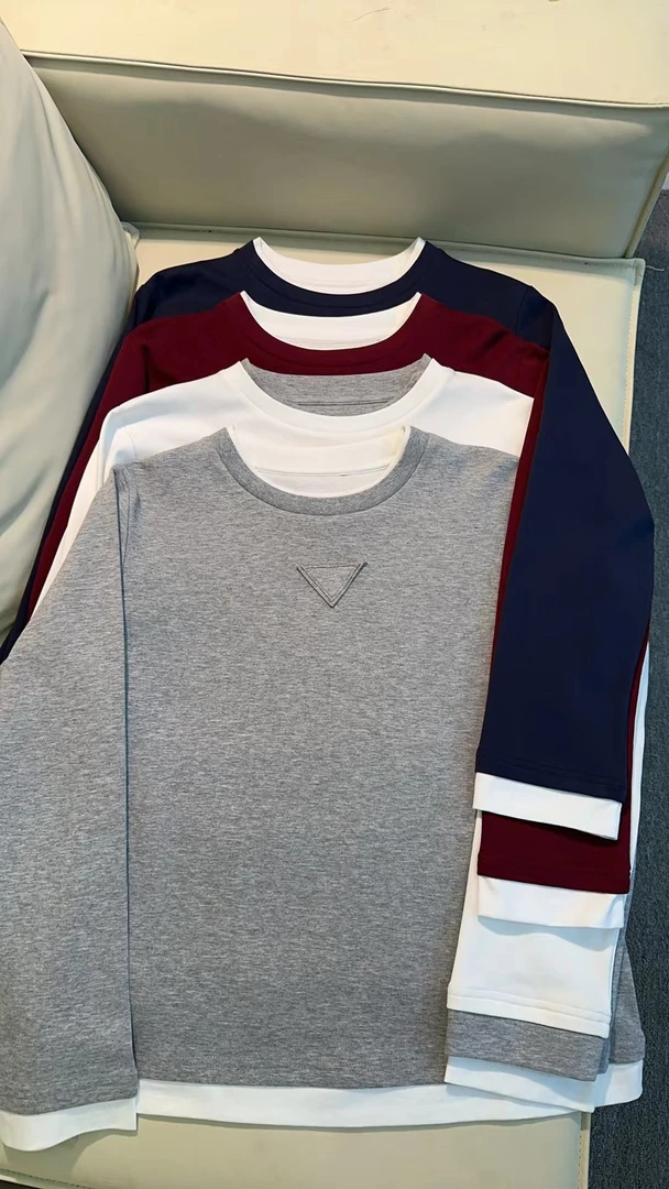 YIYI Studios【三角长袖】2024新品 简约显瘦基础款长袖T恤