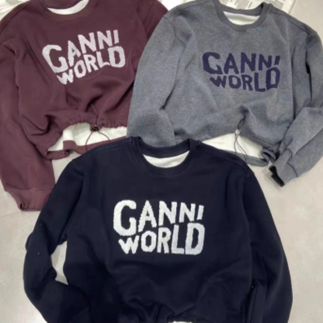 【公主屋】韩系下摆抽绳宽松卫衣6119