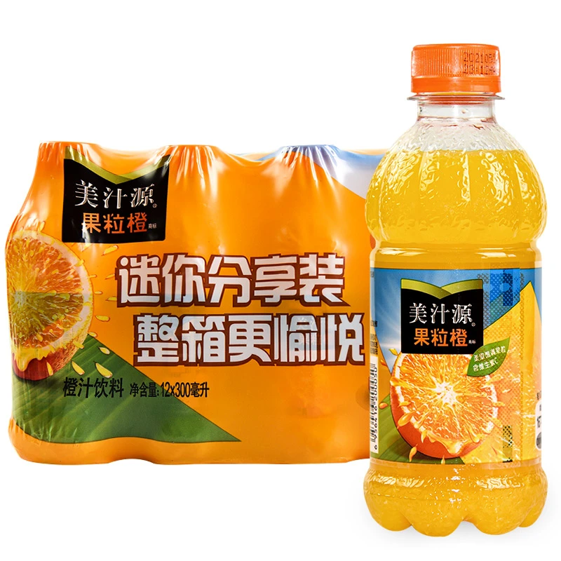 美汁源 果粒橙 迷你小瓶饮料300ml*6/12瓶装