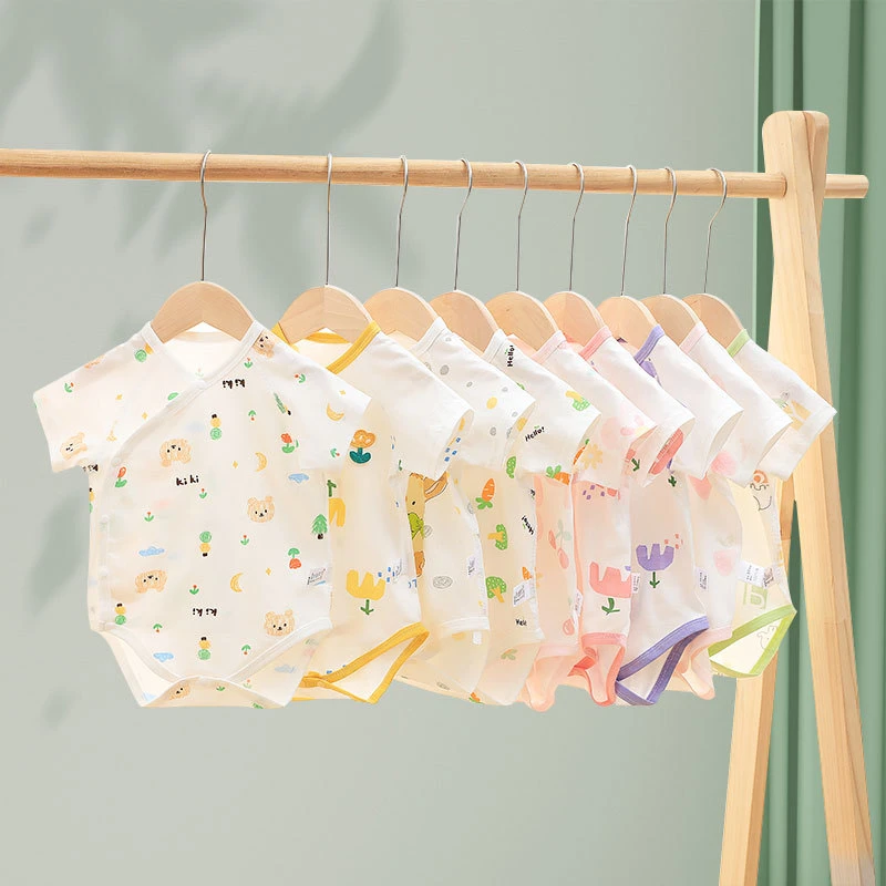 婴儿包屁衣夏季薄款新生儿衣服韩版纯棉无骨婴幼儿连体衣