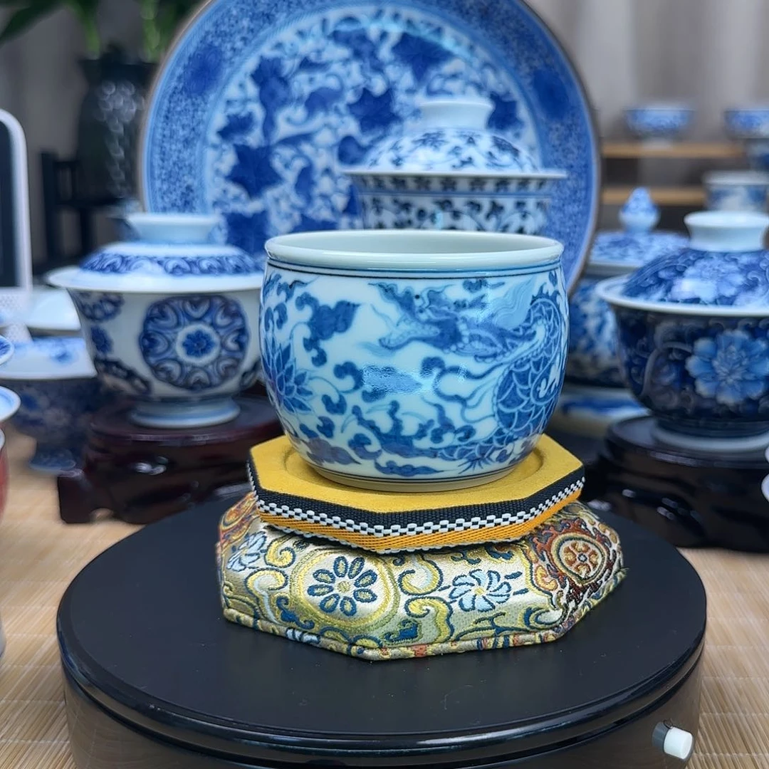 全手绘景德镇陶瓷茶具假一罚十