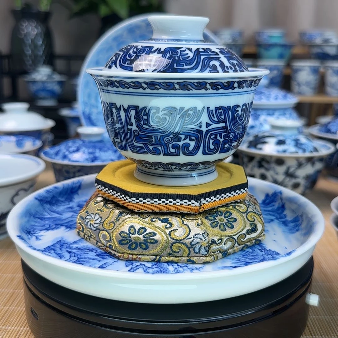 微瑕全手绘假一罚十景德镇陶瓷艺术茶具