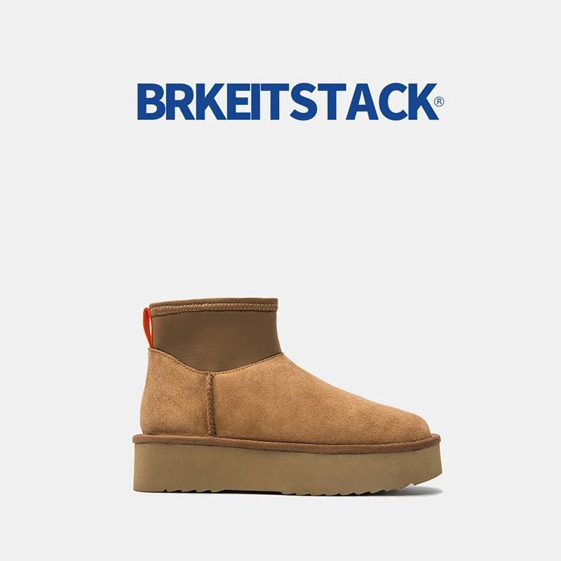 2025新款-14冬新款羊皮毛一体雪地靴女圆头保暖厚底休闲短靴迪普