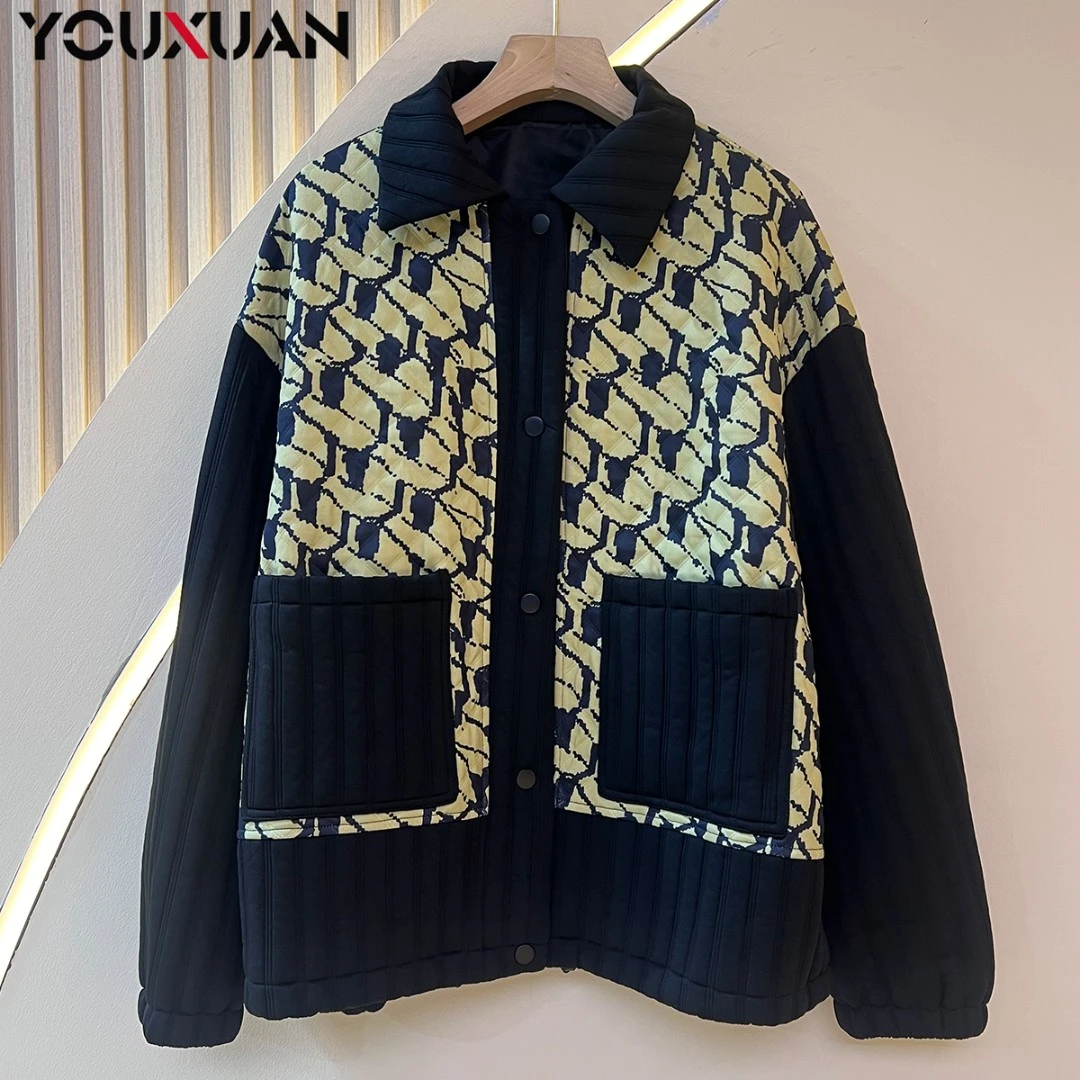 2024年新款女士秋冬时尚宽松休闲气质百搭女装二棉外套69888