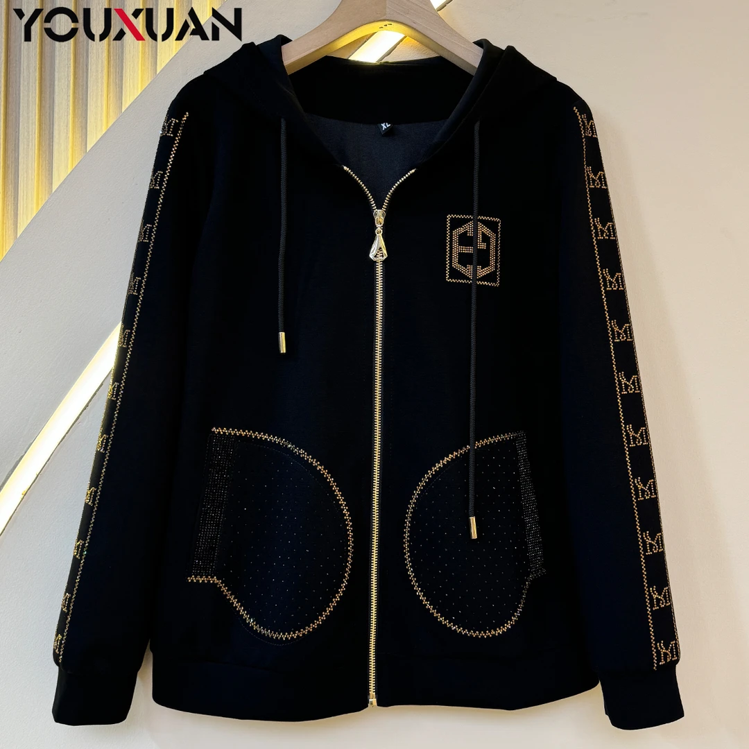 高定新品女士秋冬时尚宽松休闲长袖气质百搭女装夹克外套59370