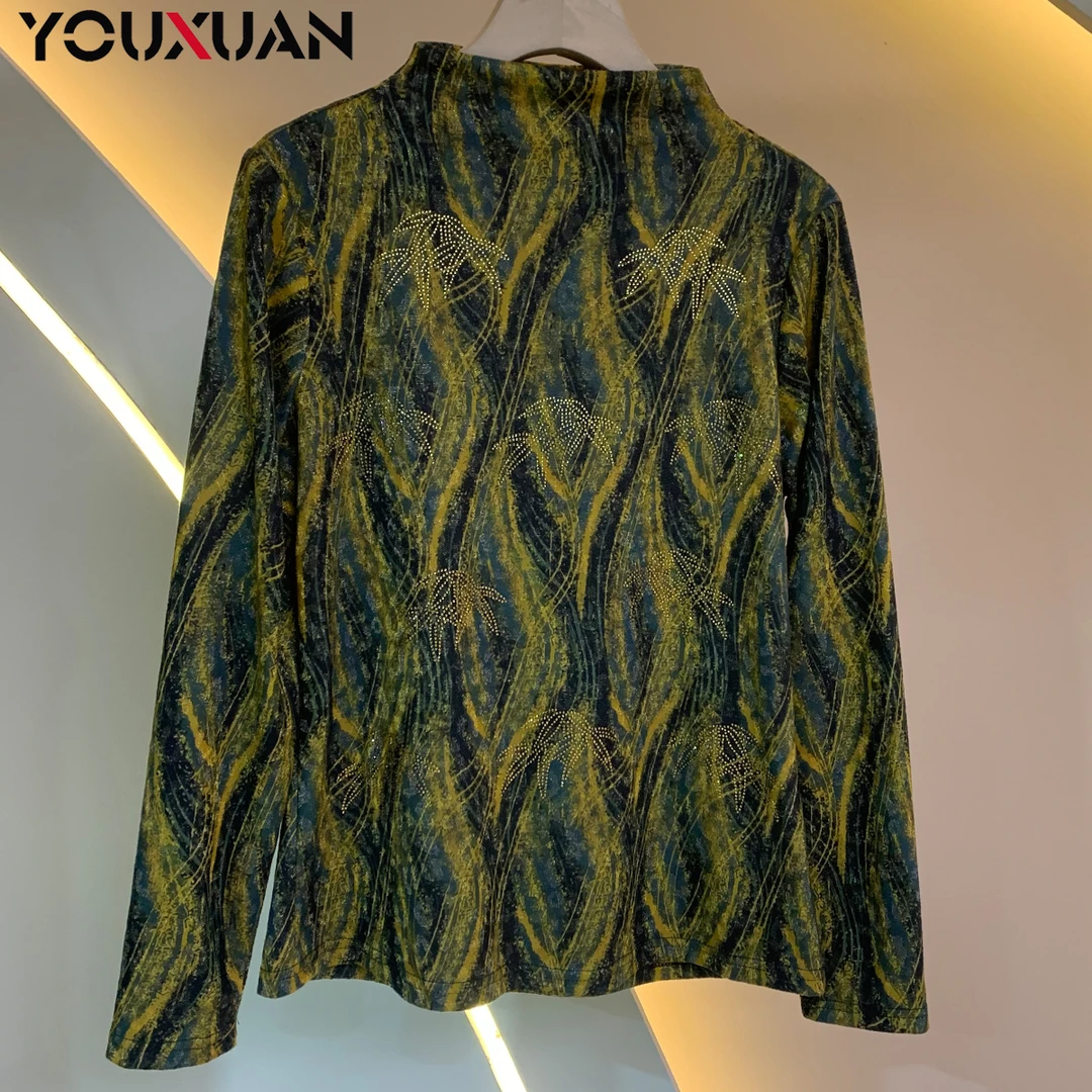 【设计师款】2024女士秋冬长袖半高领上衣休闲时尚小衫9764