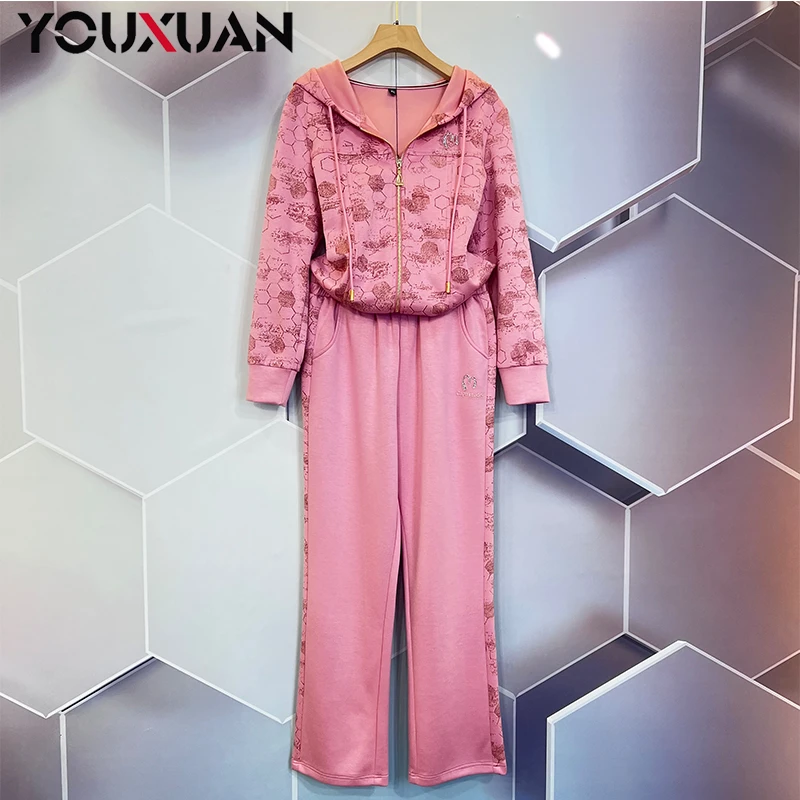 【高定新品】2024新品女装显瘦百搭韩版时尚休闲长袖运动套装8702