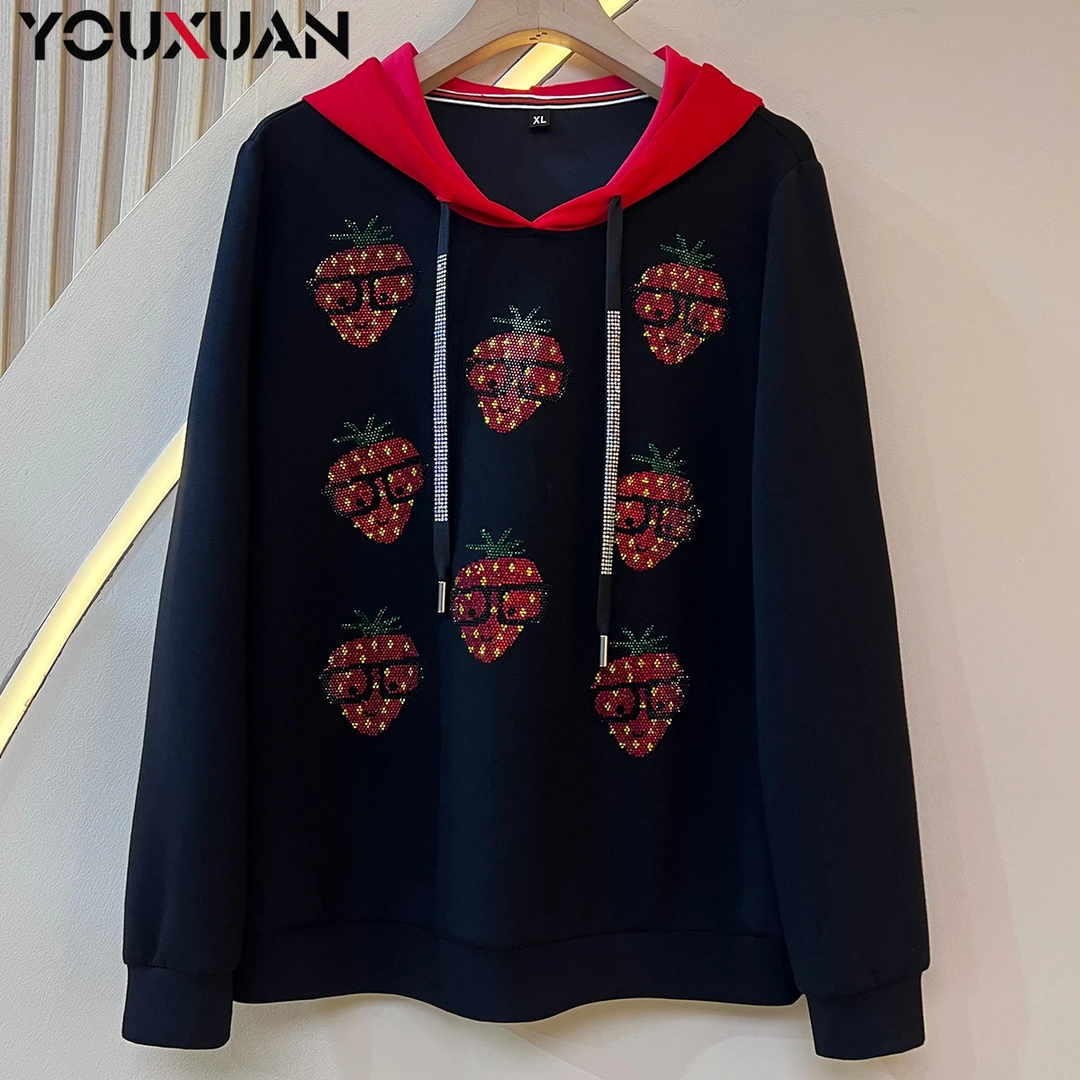 秋冬百搭韩版上衣时尚休闲宽松长袖带帽女士卫衣6087