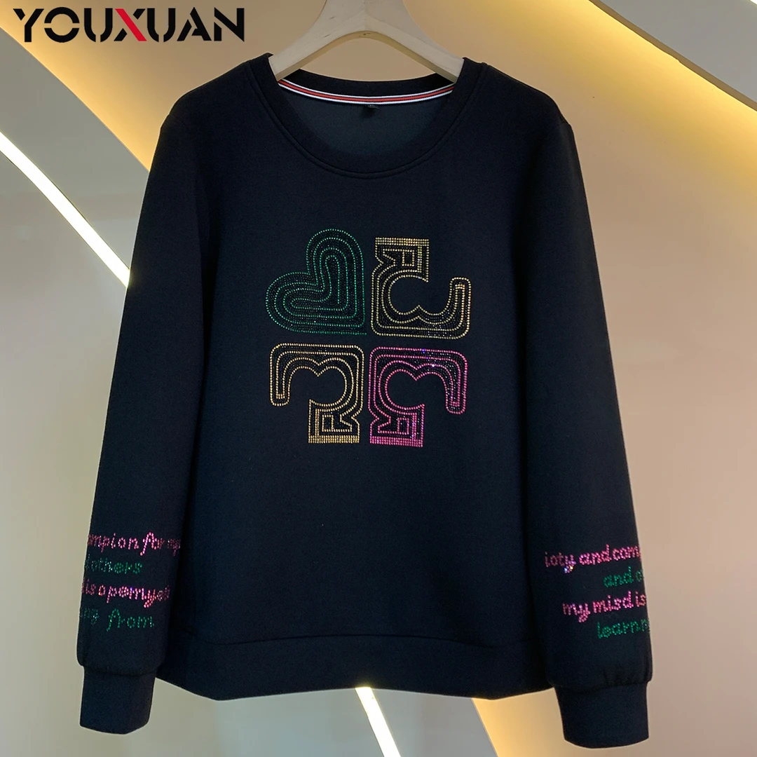 【初秋】2023秋冬百搭韩版上衣时尚休闲宽松长袖圆领女士卫衣38066.