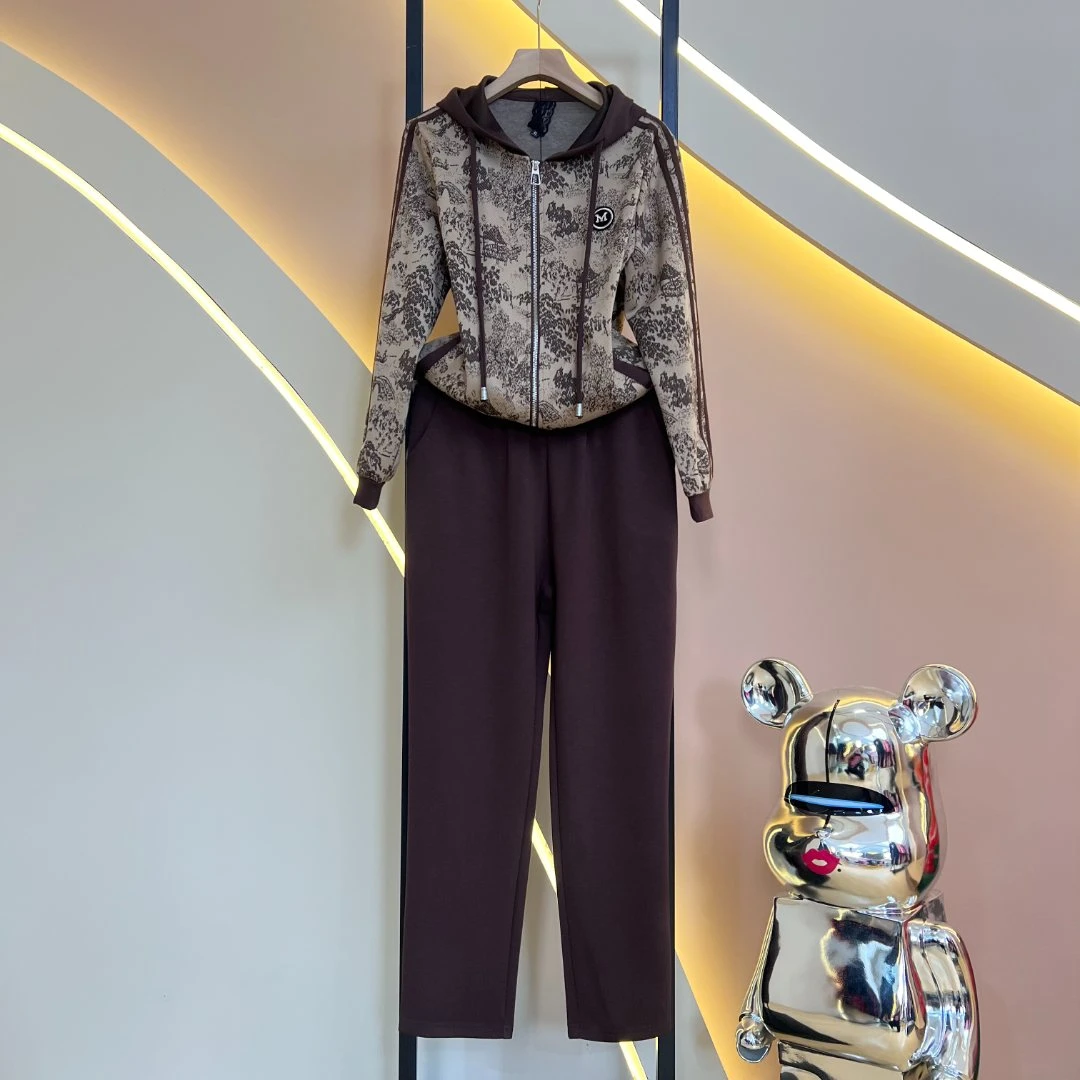 2024新品夏季女装显瘦百搭韩版时尚休闲气质长袖运动套装20