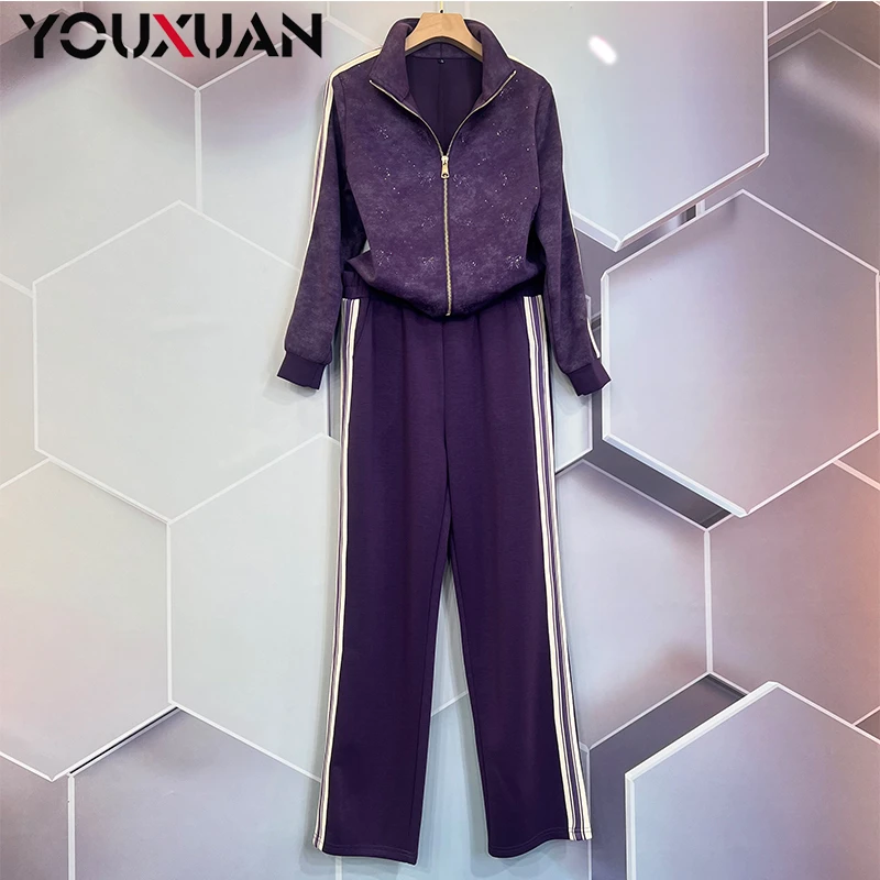 【高定新品】2024新品女装显瘦百搭韩版时尚休闲长袖运动套装55020