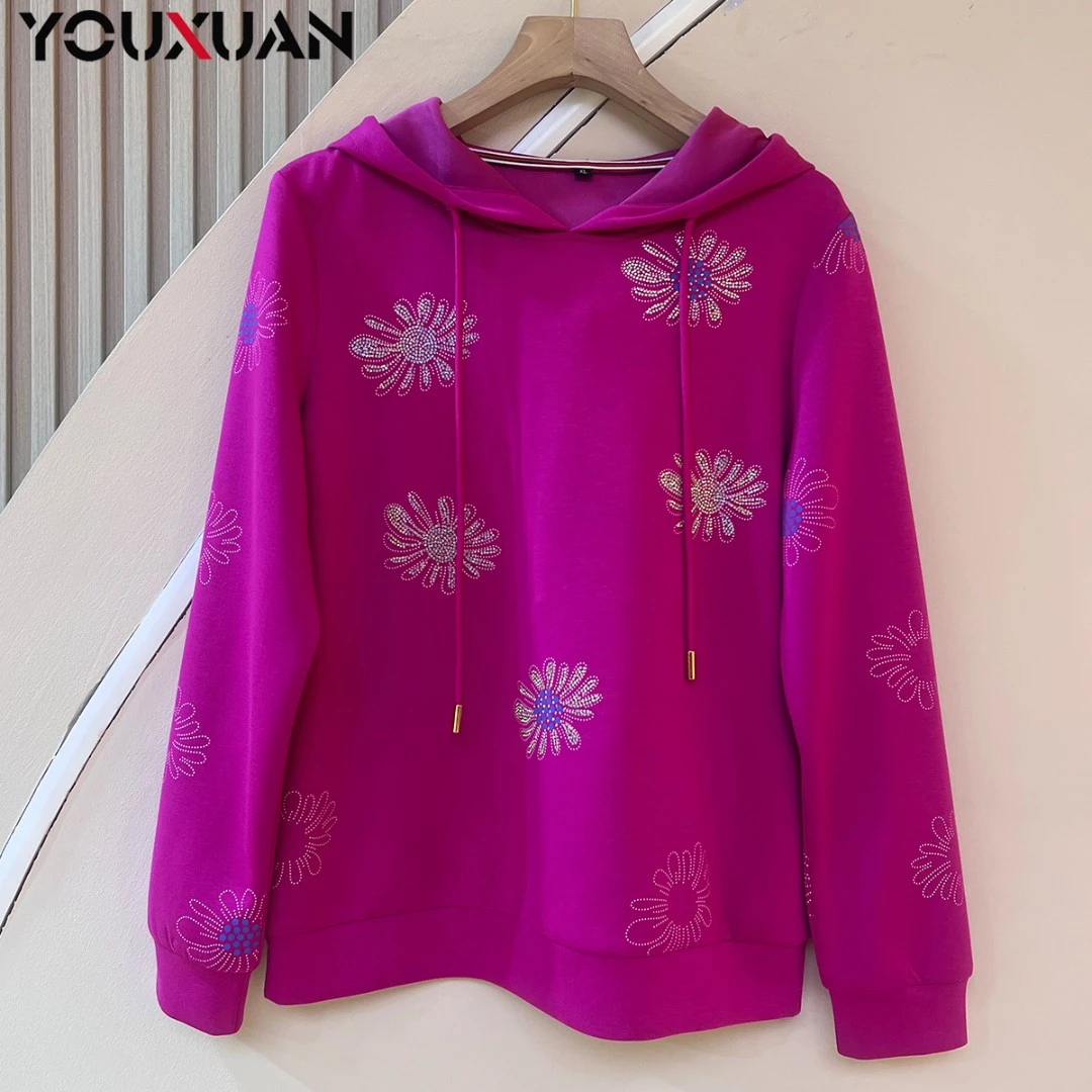 【2024新款高端定制】春季百搭韩版上衣时尚宽松长袖连帽卫衣87637