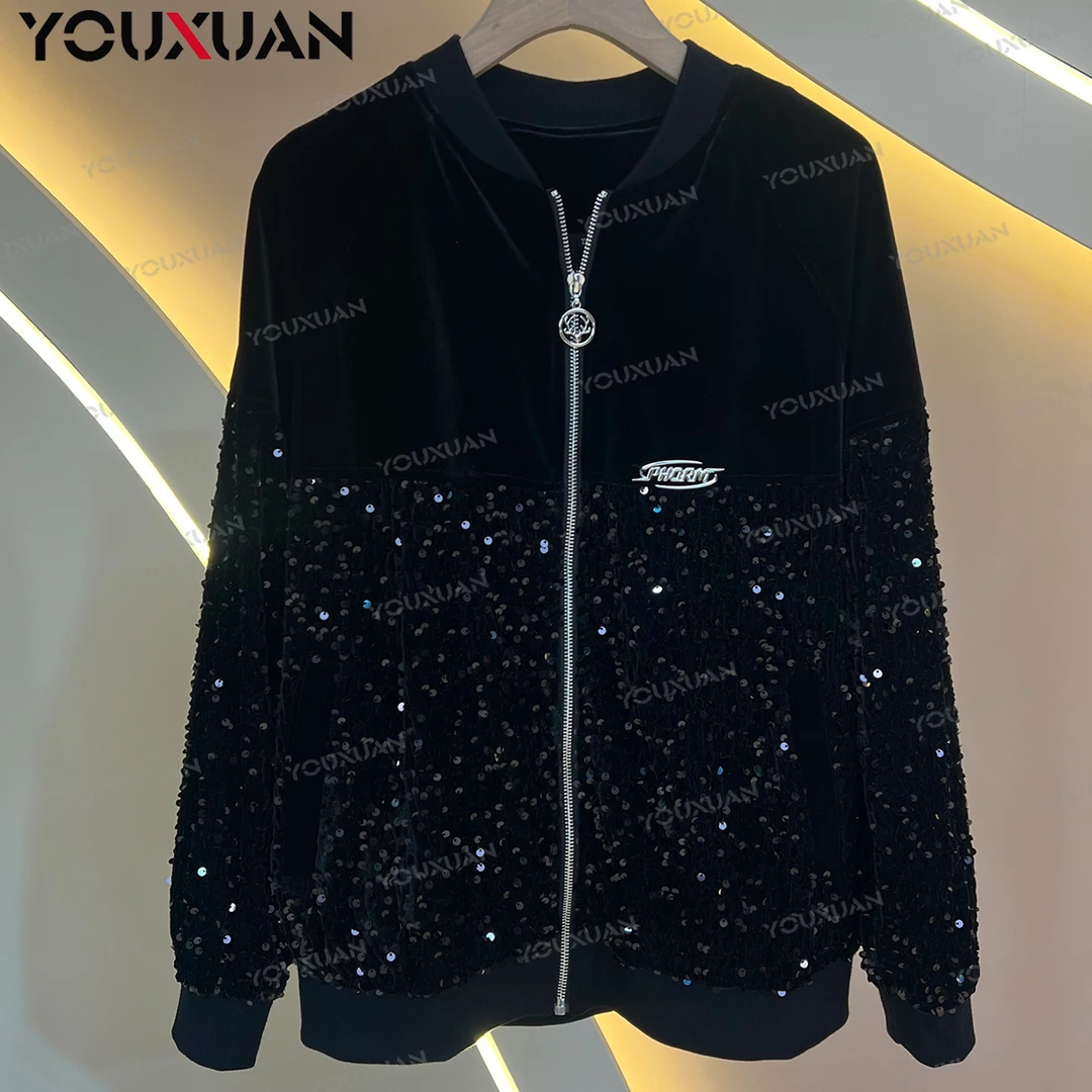 女士秋冬黑色时尚休闲百搭潮流外套8137