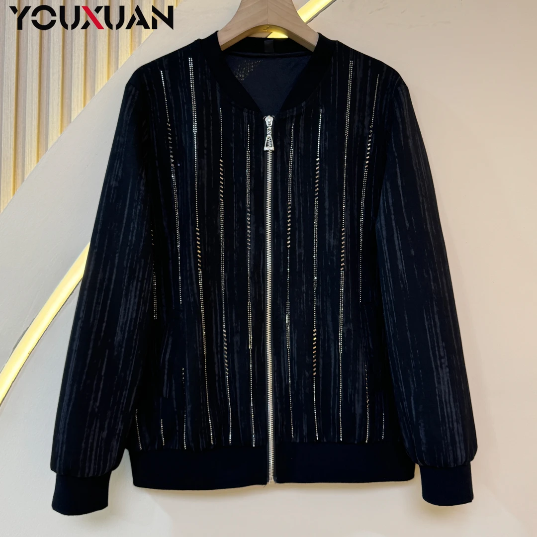 2024新款女士秋冬时尚宽松休闲长袖气质百搭女装夹克外套2837