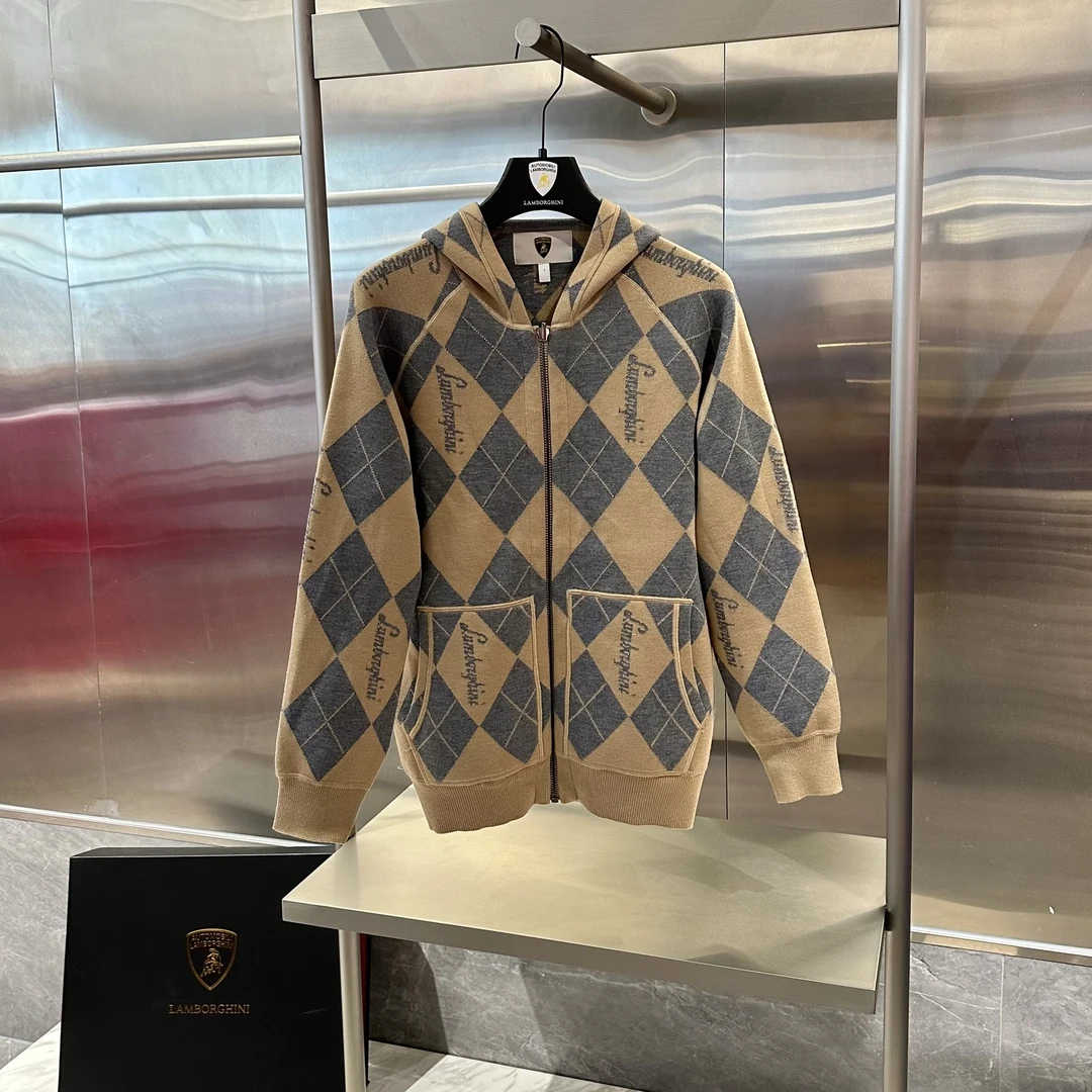[兰博基尼]新款经典超跑百搭双面穿男女款开衫毛衣M2033