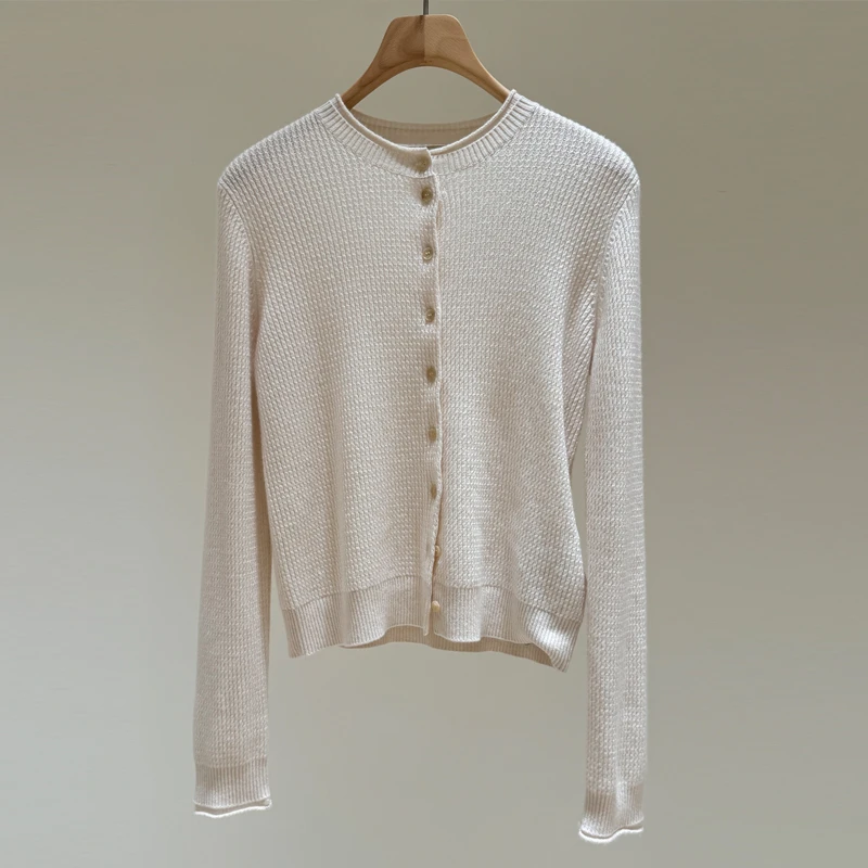 FA 女士羊绒圆领绞花开衫Z4321A0S511366