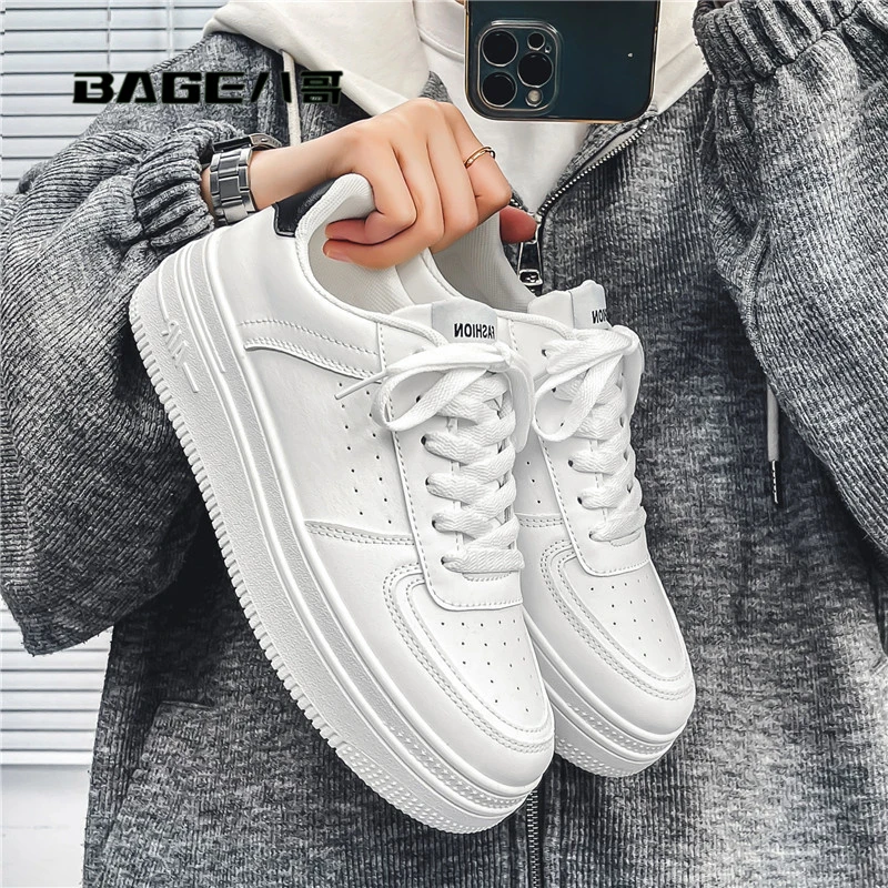 八哥鞋子男款夏季潮流厚底增高休闲鞋男士防臭百搭板鞋学生小白鞋