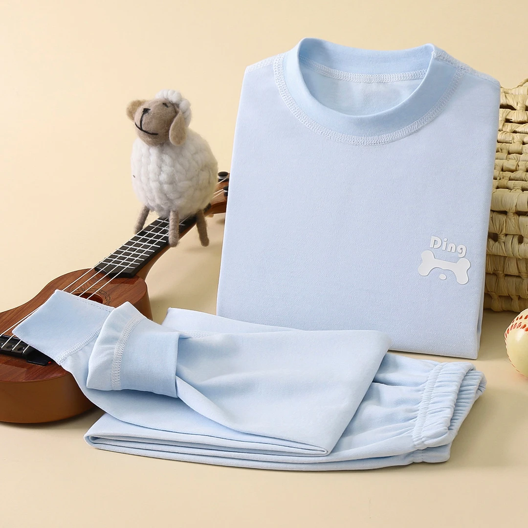 小方迪儿童内衣套装纯棉无骨男童秋衣女童秋裤中大童保暖秋冬睡衣