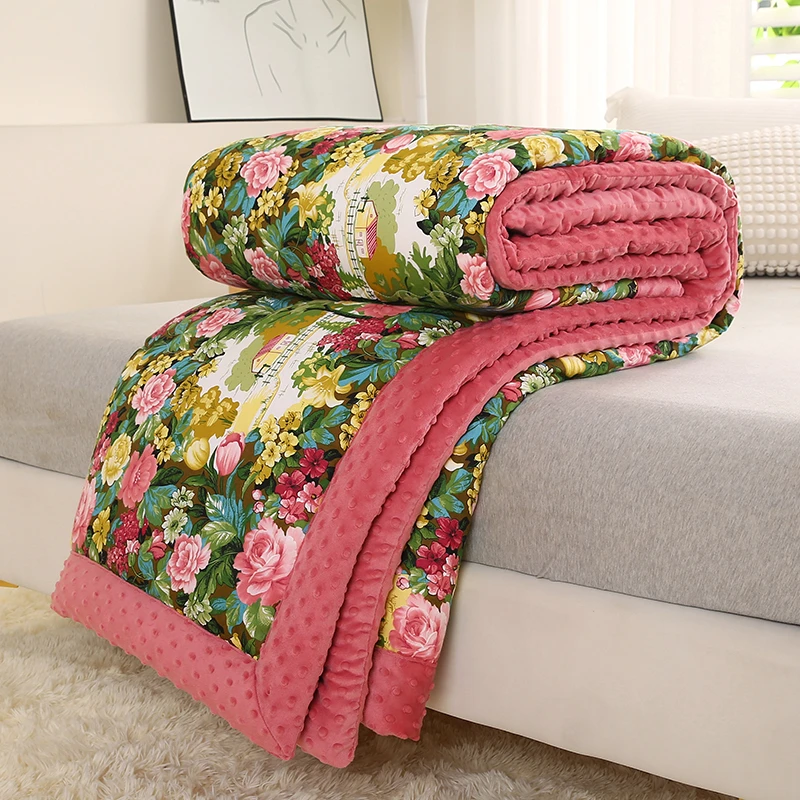 纯棉安抚豆豆绒被子加厚冬被单双人可机洗春秋被学生宿舍可裸睡被