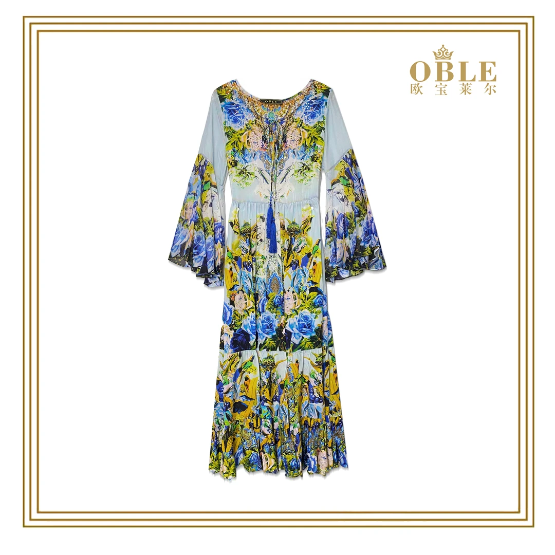 【欧宝莱尔】OBLE   欧宝莱尔 新款 真丝连衣裙330-6112