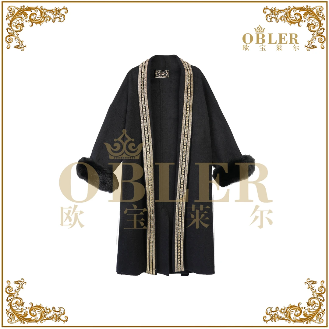 【欧宝莱尔】2025新款气质时尚轻奢重工女装大衣310-8007-1