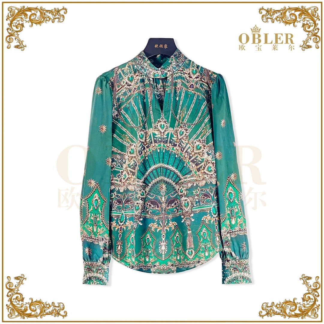 欧宝莱尔时尚气质真丝上衣305-24392