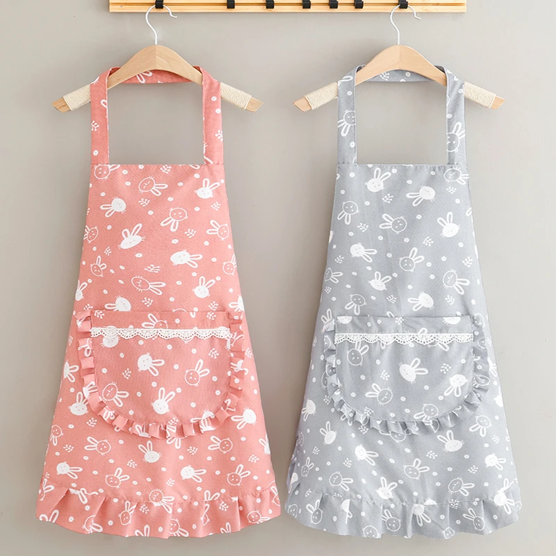 2024可爱洋气围裙双层面料设计防水耐脏耐磨成人做饭家用围腰餐饮