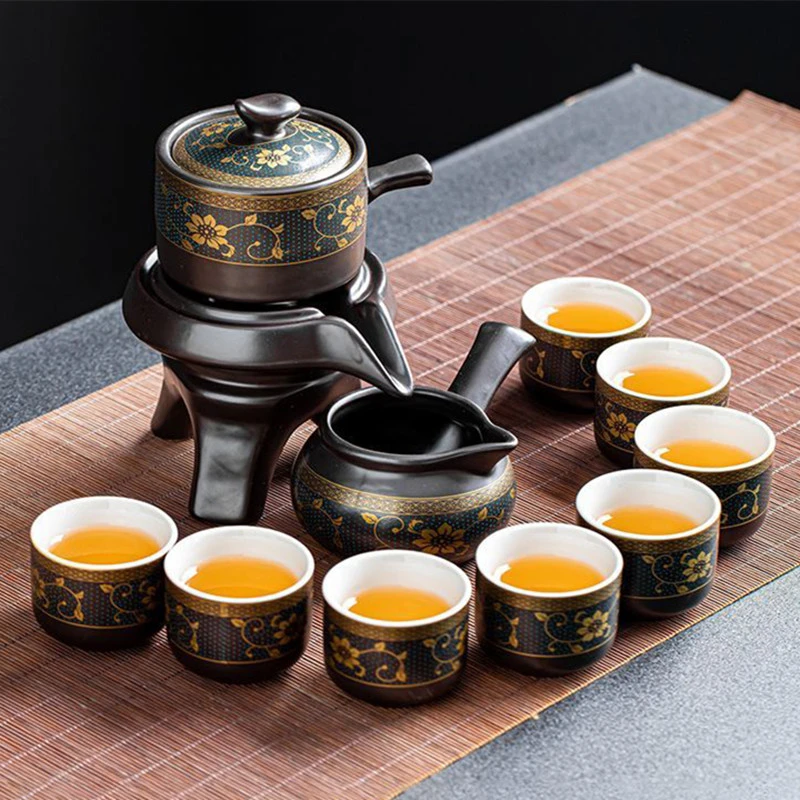 懒人石墨自动茶具套装家用旋转冲泡茶壶中式喝茶神器功夫茶杯全套