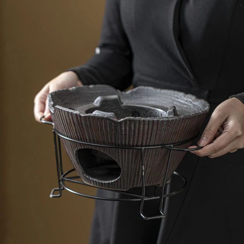 围炉煮茶陶瓷炭炉户外炉灶陶炉烧烤炉家用防烫架煮茶碳炉网红木炭