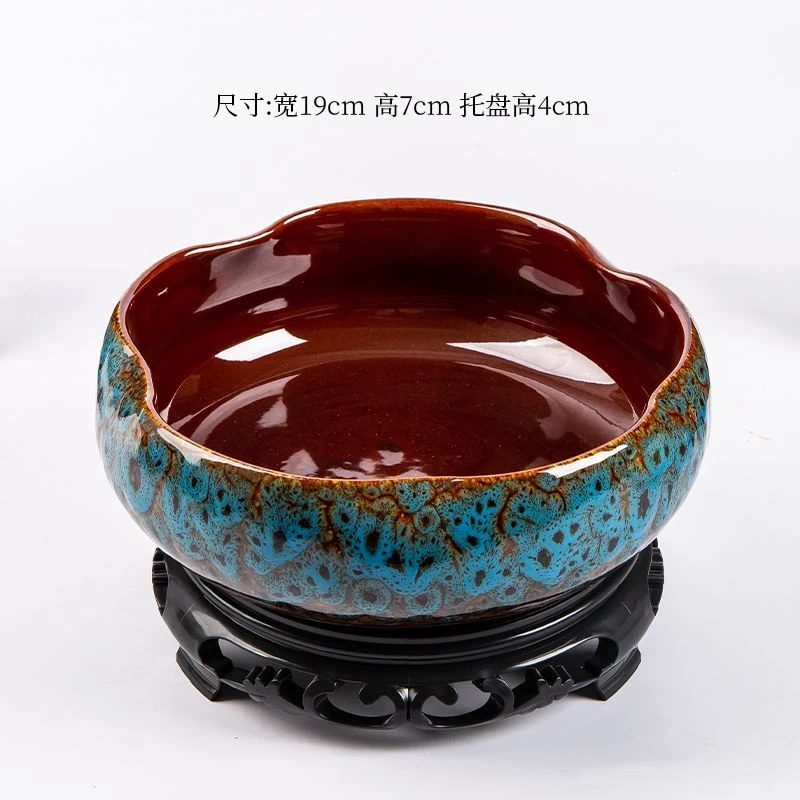 水仙花盆陶瓷大号家用清仓无孔铜钱草一叶莲碗莲盆多肉大口径水培