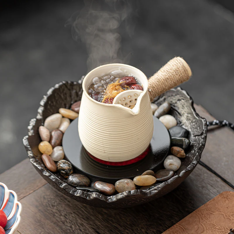 围炉煮茶电陶炉家用室内网红煮茶器煮烧水茶炉玻璃罐罐茶壶烤茶炉