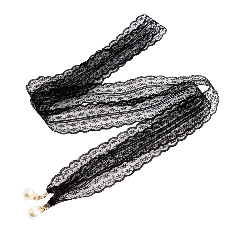 蕾丝宽腰带女装饰连衣裙甜美百搭配裙子薄款长条丝带领带裙带腰链