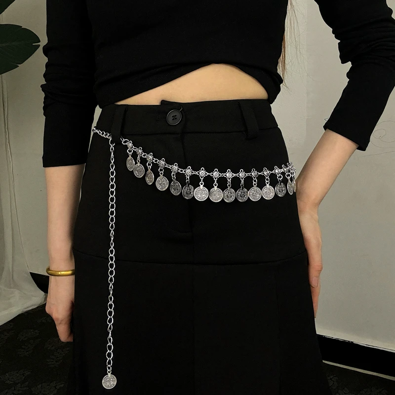 金属腰链女小众链条2024新款民族风配饰裤链连衣裙流苏腰带高级感