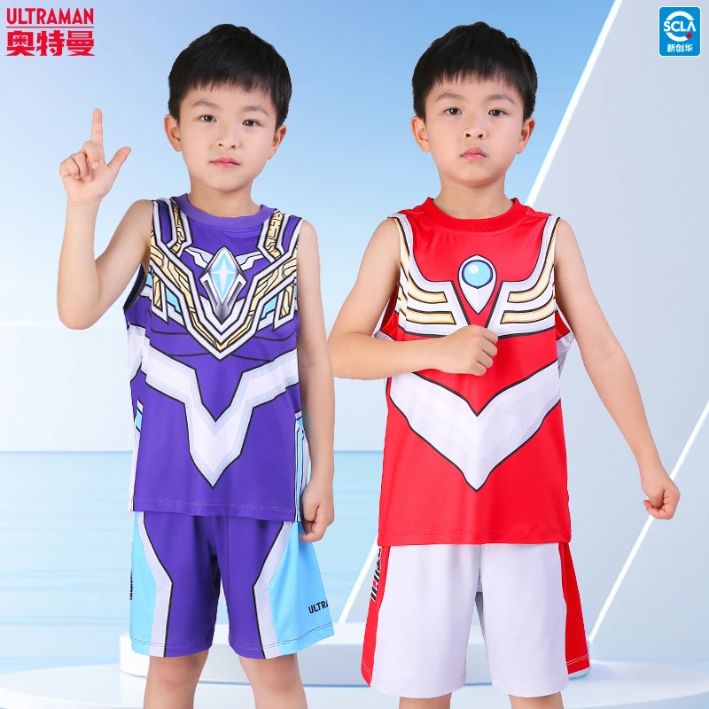 奥特曼套装儿童夏季背心套装男童小学生幼儿园男孩夏装运动无袖