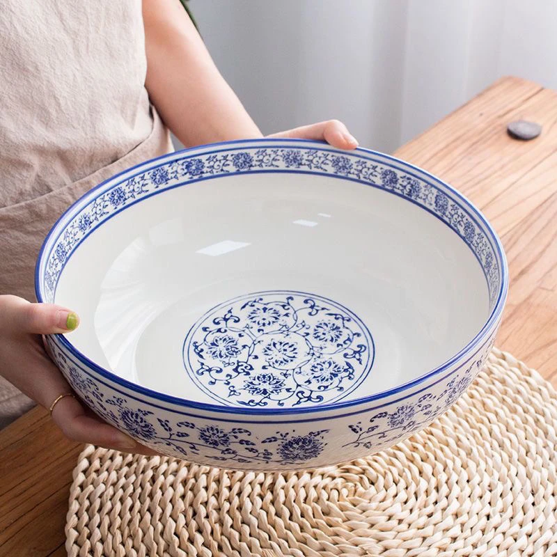 12英寸大汤碗青花瓷1只吃面专用大号面碗