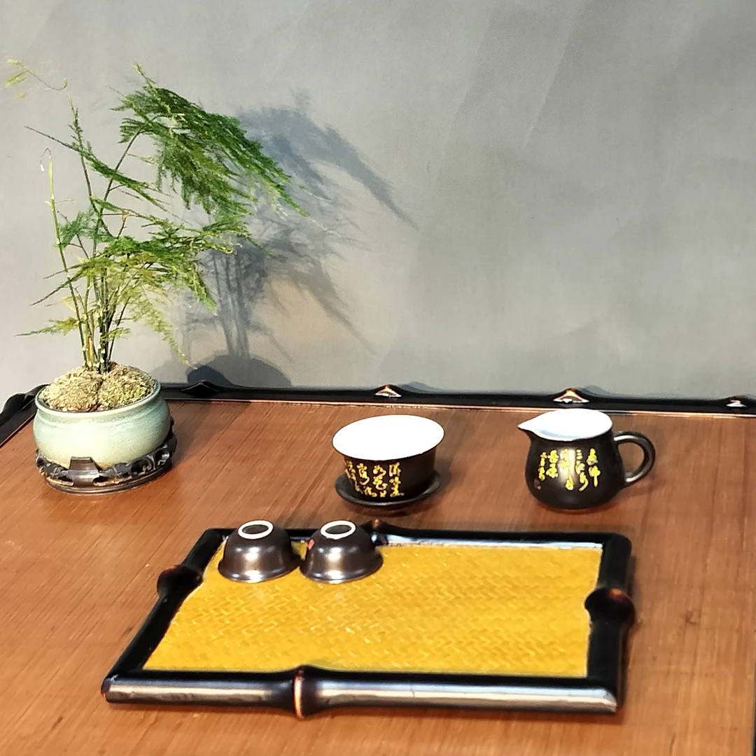 复古小茶盘茶空间简约禅意茶具茶杯收纳盘古典新中式家用好物推荐