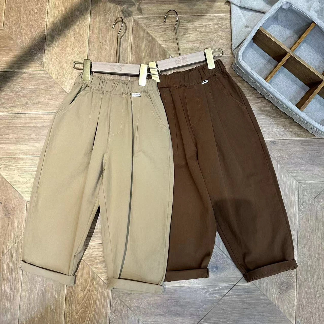 〖姐姐家〗2024秋款儿童萌娃穿搭裤腰贴标休闲裤