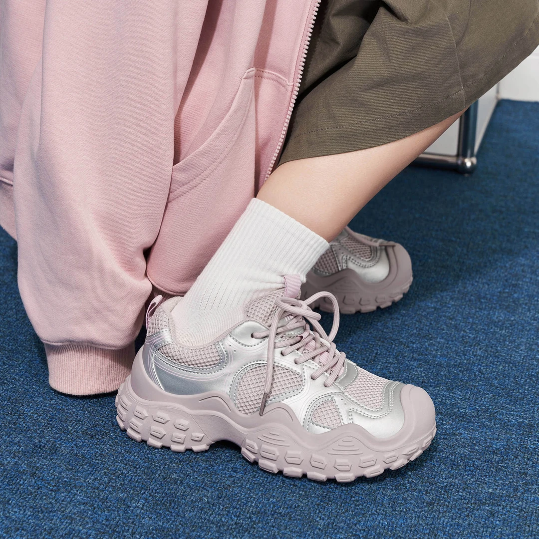 玛速主义单鞋女2025冬季新款大头丑萌鞋百搭休闲运动鞋厚底老爹鞋