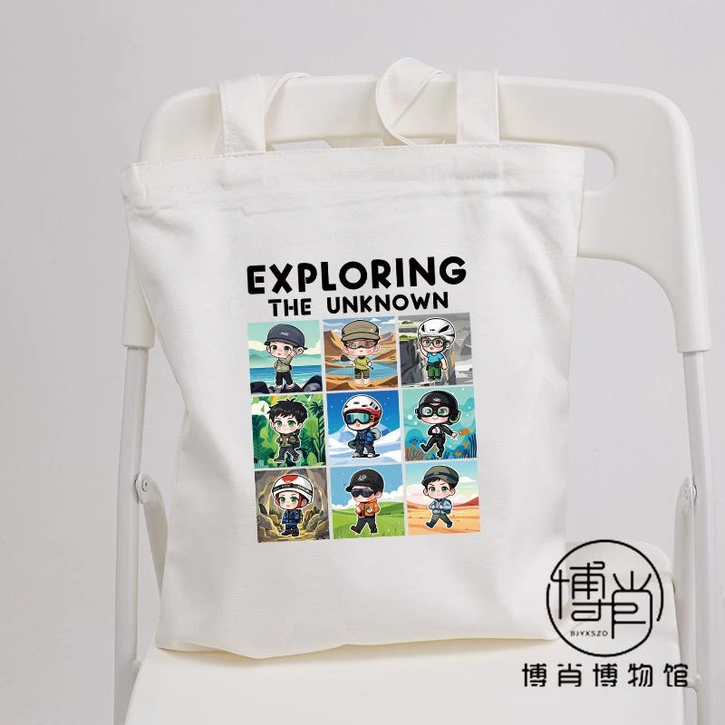 博肖博物馆定制王一博周边手提帆布包袋斜挎应援包单肩包探索新境