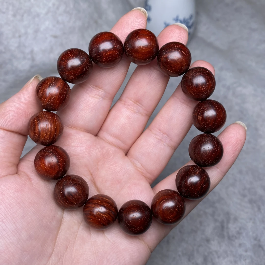 原汁原味 15MM*15颗手串正宗印度小叶紫檀老料手串男女款好物文玩