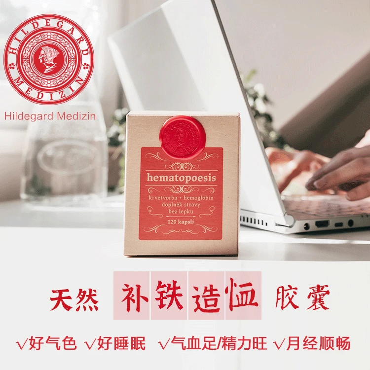 捷克HILDEGARDMEDIZIN希尔德加德补铁胶囊120粒提高造血儿童成人