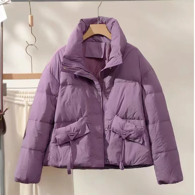 2024新款加厚韩版短款白鸭绒面包服保暖百搭减龄羽绒服00713