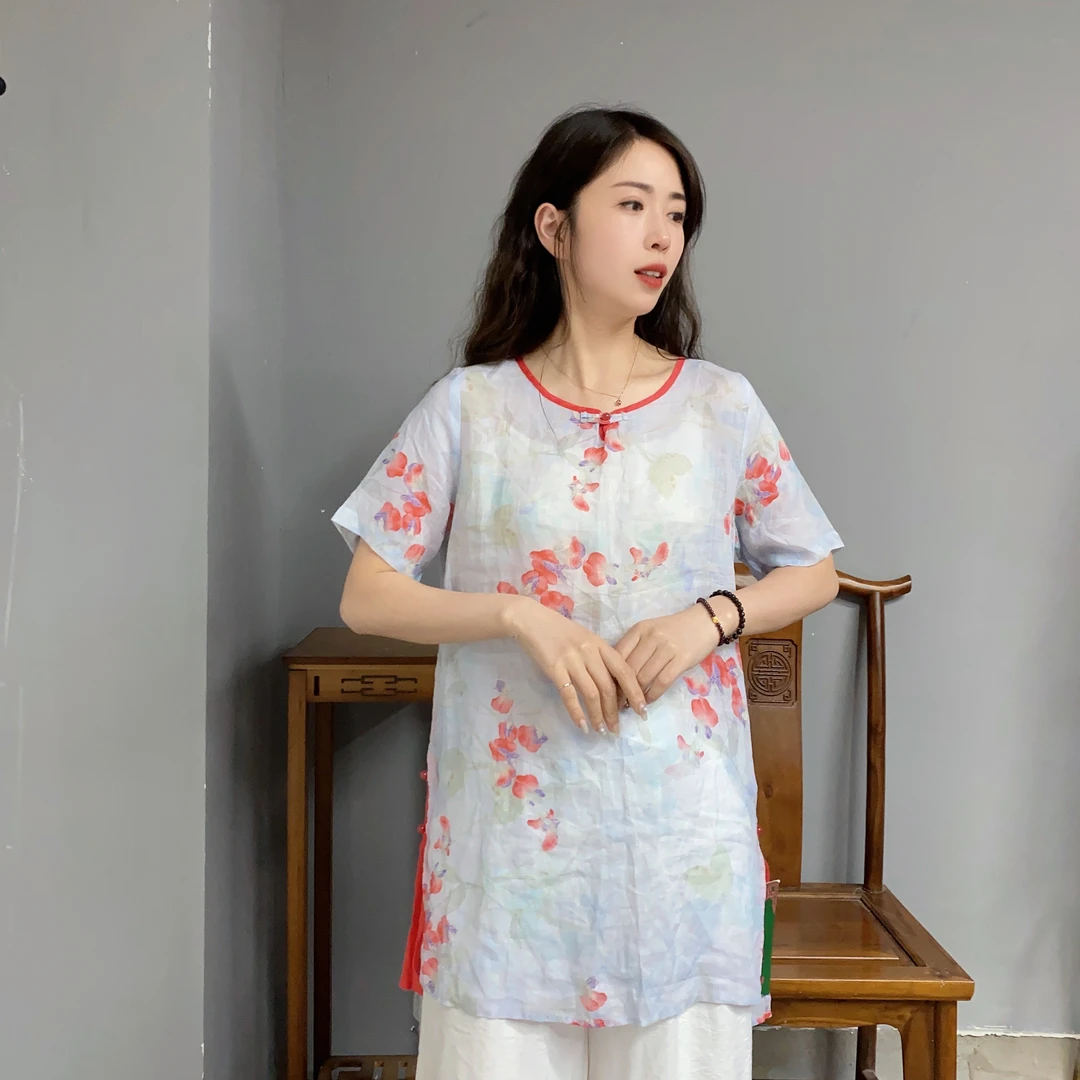 【胖妞推荐】宝藏衣橱高端国风新中式6623显瘦苎麻大牌小个子连衣裙
