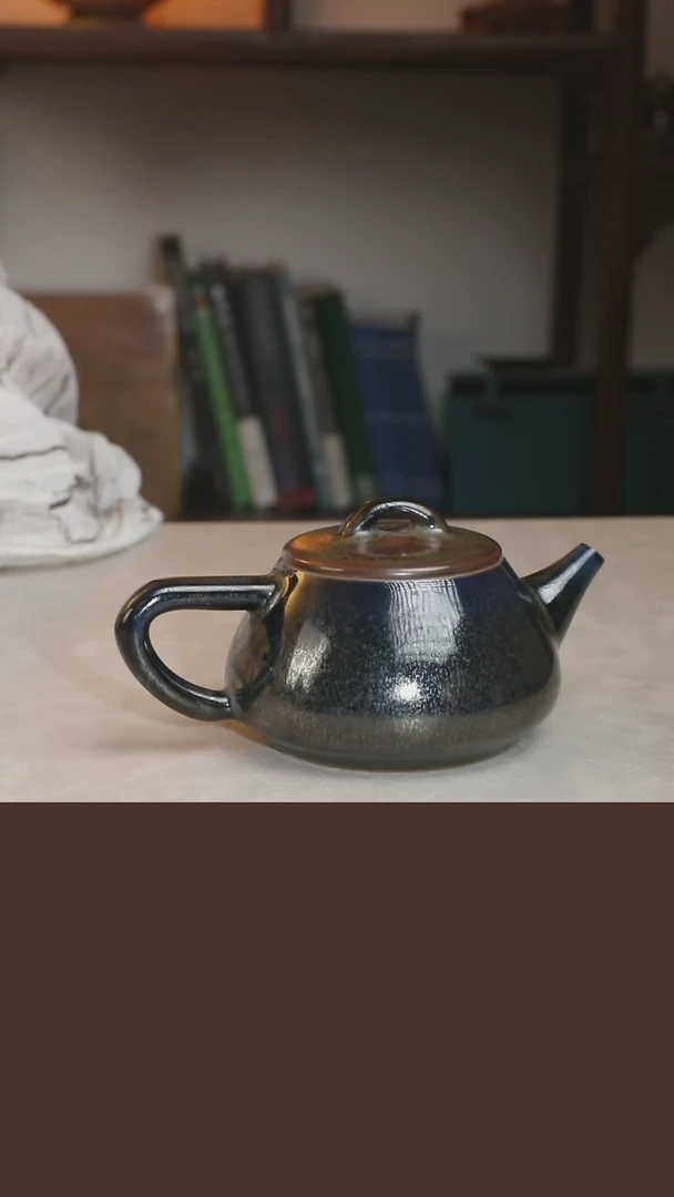 【闪购商品】瓷片911  钧瓷金石石瓢壶  特