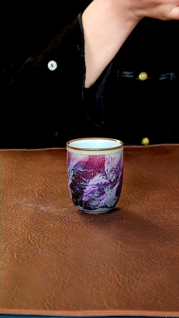 【闪购商品】陶瓷331 万山红遍双釉闻香杯 好好看